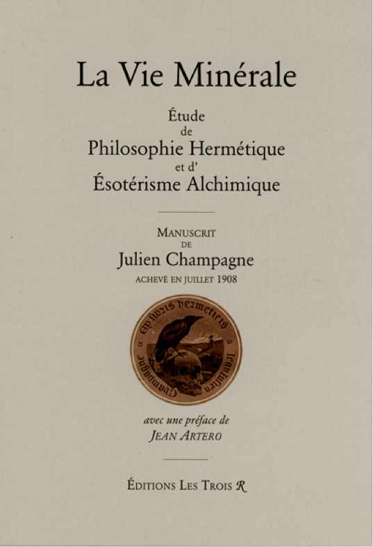 Première de couverture de la seconde édition de La Vie Minérale de Julien Champagne